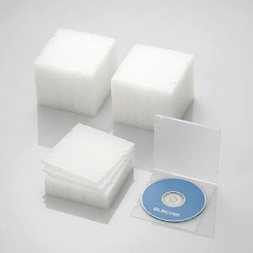 ケース エレコム CD DVD CCD-JPCS50CR Blu-ray/DVD/CDケース スリム/PP/1枚収納/50パック クリア