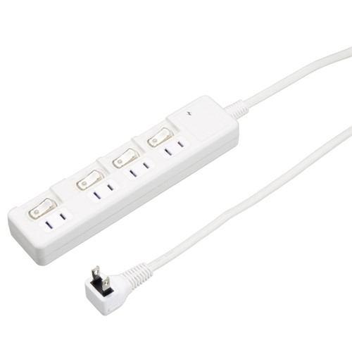 ヤザワ H8KS442WH 雷ガード付4個口節電タップ 2m ホワイト