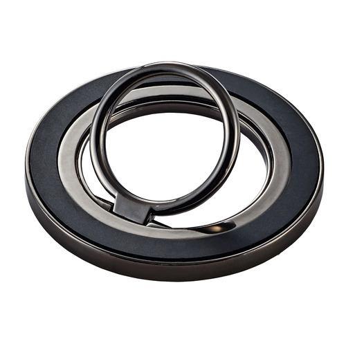 エレコム P-STRMK360BK マグネットスマホリング 360度回転 MAGKEEP ワイヤレス充電可 ブラック