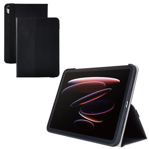 エレコム TB-A25RPLF2BK iPad ケース 11インチ ( A16 )/10.9インチ 第10世代 ベルト付きフラップ カバー ブラック