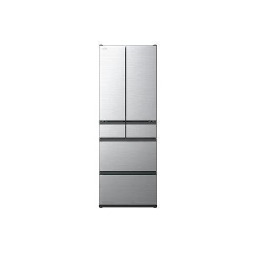 日立 冷蔵庫 540L 観音開き 6ドア 幅65cm まんなか3段大容量冷凍 まるごとチルド 特鮮氷温ルーム うるおい野菜室 R-H54Y シルバー