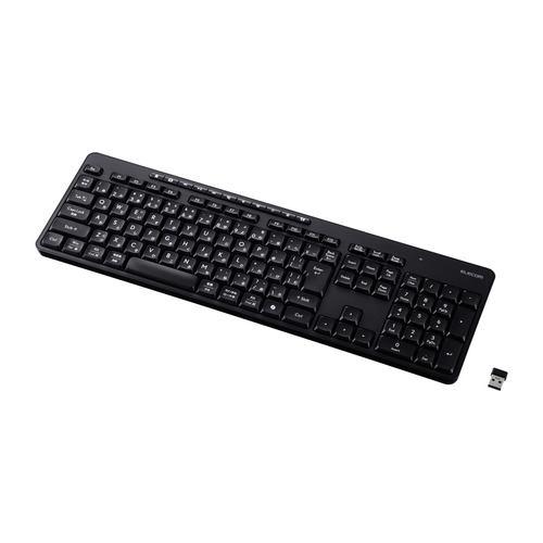 エレコム TK-QT11FDMBK ワイヤレスキーボード 静音 テンキー付 USBレシーバー 日本語配列 Windows Mac対応 AI起動キー搭
