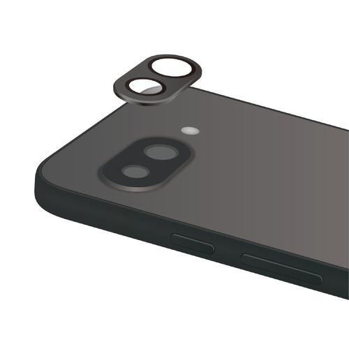 エレコム PM-P251FLLG Google Pixel 9a レンズカバー カメラ保護 ガラスフィルム アルミフレーム 表面硬度10H ブラック