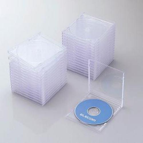 エレコム CCD-JSCN30CR Blu-ray/DVD/CDケース(標準/PS/1枚収納/30パック) クリア