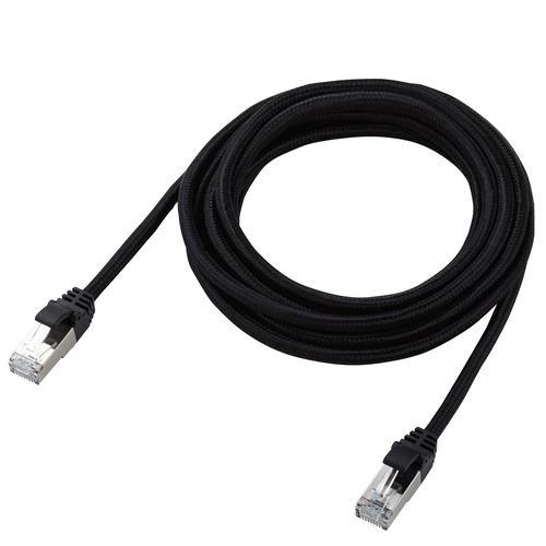 エレコム LD-TWSM/BK30 LANケーブル CAT7 3m 爪折れ防止 メッシュ シールド構造ブラック