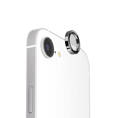 PGA PG-25KCLG03BK iPhone 16e用 カメラレンズプロテクター メタルブラック