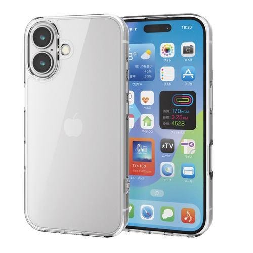 エレコム PM-A24AHVCKCR iPhone 16 ハイブリッドケース