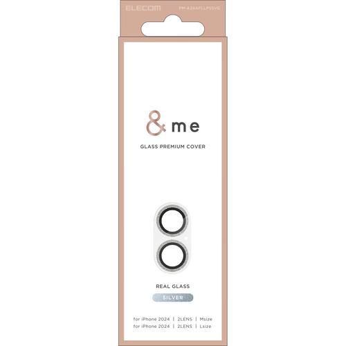 エレコム PM-A24AFLLP5SVG iPhone 16 / 16 Plus &me カメラ レンズカバー ガラス グリッター