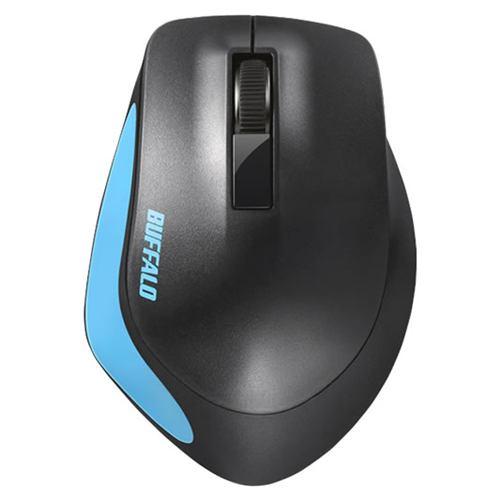 バッファロー BSMBW300MBL Premium Fitマウス無線/BlueLED光学式/静音/3ボタン/Mサイズ ブルー
