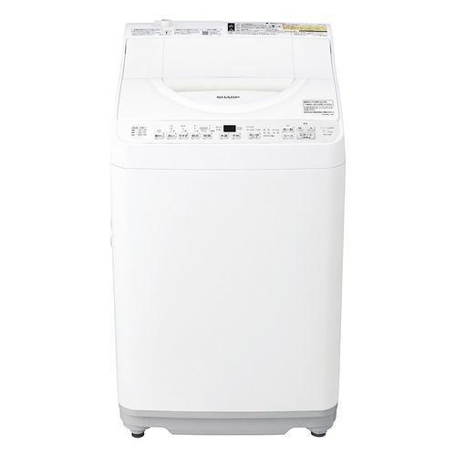 シャープ 縦型洗濯機 洗濯6.5kg 乾燥3.5kg 穴なし槽 ガンコつけおきコース ES-TX6K-W ホワイト系