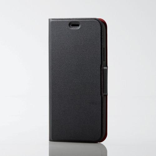 エレコム PM-A19CPLFUBK iPhone 11用 ソフトレザーケース/薄型/磁石付