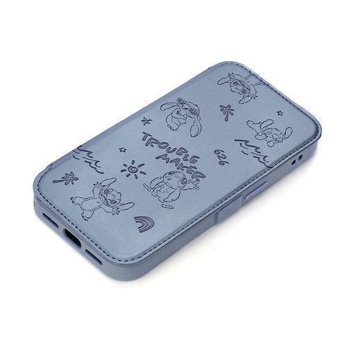 PGA PG-D25KGF04STI iPhone 16e用 ガラスフリップケース スティッチ