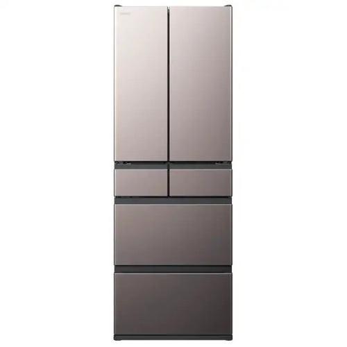 日立 冷蔵庫 540L 観音開き 6ドア 幅65cm まんなか3段大容量冷凍 まるごとチルド R-HWC54Y グレー系
