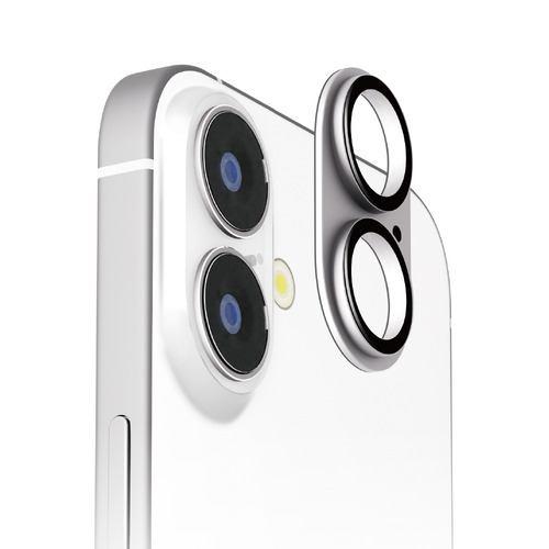 PGA PG-24ACLG18SV iPhone 16/16 Plus用 カメラフルプロテクター [アルミ/シルバー] Premium Style