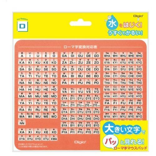 ナカバヤシ MUP-932P ローマ字マウスパッド ピンク
