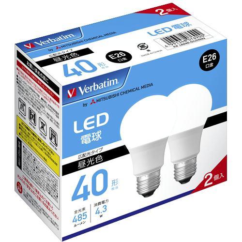 バーベイタム(Verbatim) LDA4D-G/LCV2X2 LED電球 40W相当 昼光色