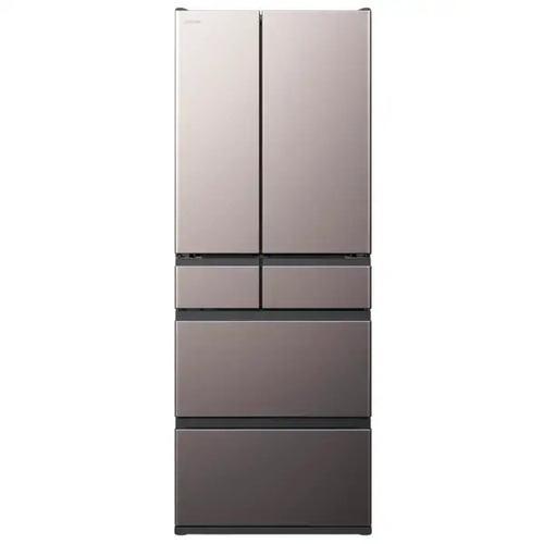 日立 冷蔵庫 617L 観音開き 6ドア 幅68.5cm まんなか3段大容量冷凍 まるごとチルド R-HWC62Y グレー系
