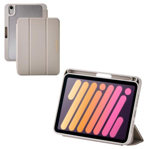 エレコム TB-A25SWVJM3GB iPad mini ケース 8.3インチ ( A17 Pro ) / 第6世代 カバー グレージュ
