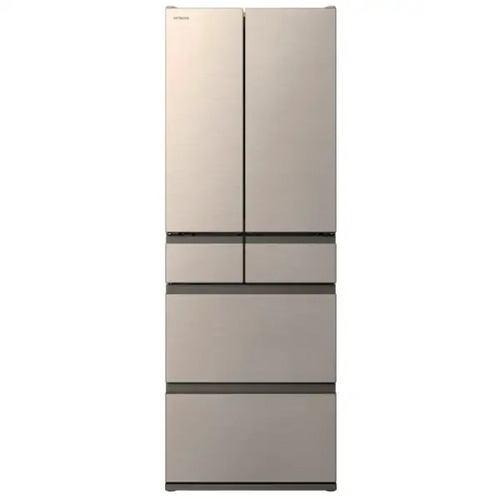 日立 冷蔵庫 540L 観音開き 6ドア 幅65cm まんなか3段大容量冷凍 まるごとチルド R-HWC54Y ゴールド系