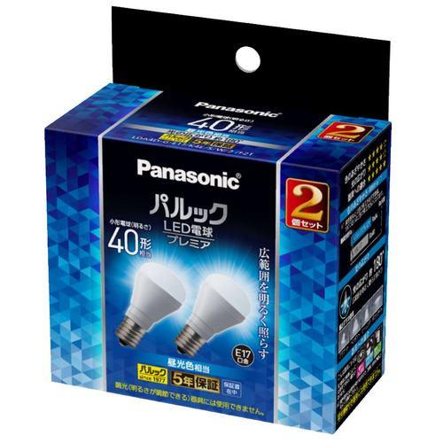 パナソニック LDA4DGE17K4ESW2F2T パルック LED電球 プレミア 3.9W 2個入 昼光色相当 小形電球タイプ E17口金 広配光