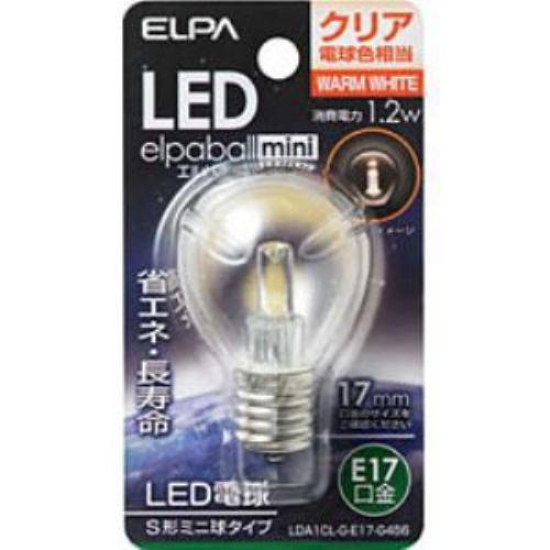 ELPA LDA1CL-G-E17-G456 LED装飾電球 S形ミニ球形 E17 クリア電球色