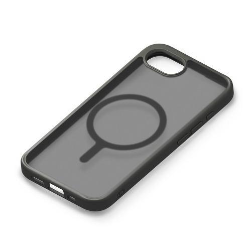 PGA PG-25KMH03BK iPhone 16e用 MagSafe対応 ハイブリッドケース マットブラック