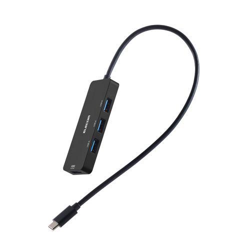 【推奨品】エレコム U3H-MH3006BBK USB Type-C(TM)ハブ+1機能(HDMI(R)ポート付) Windows mac対応 ケー