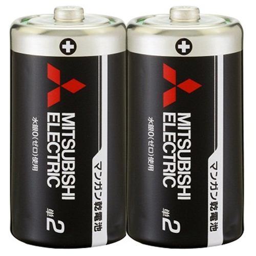 三菱 R14PUD/2S マンガン乾電池 単2形 2個入り