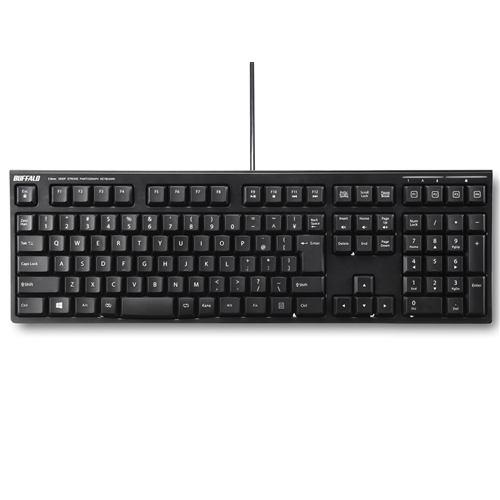 キーボード バッファロー 有線 USB BSKBU510BK USB接続 有線ディープストロークパンタグラフキーボード ブラック