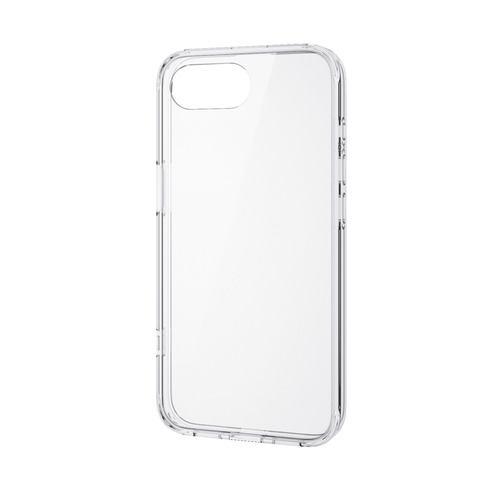 エレコム PM-A25SHVCG1CR iPhone 16e ハイブリッドガラスケース スタンダート メタルステッカー付