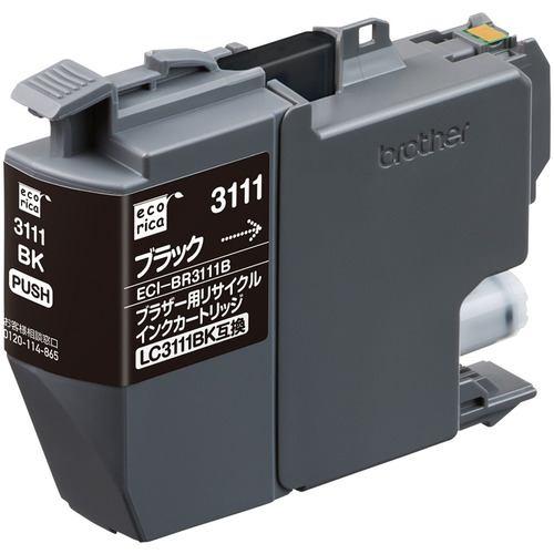 エレコム ECI-BR3111B-2P エコリカインク BROTHER LC3111BK-2PK BK2個パック ブラック