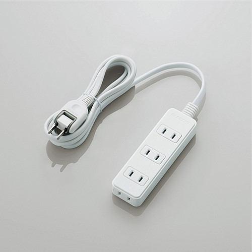 エレコム T-S02N-2420WH スイングプラグタップ 4個口 2m ホワイト