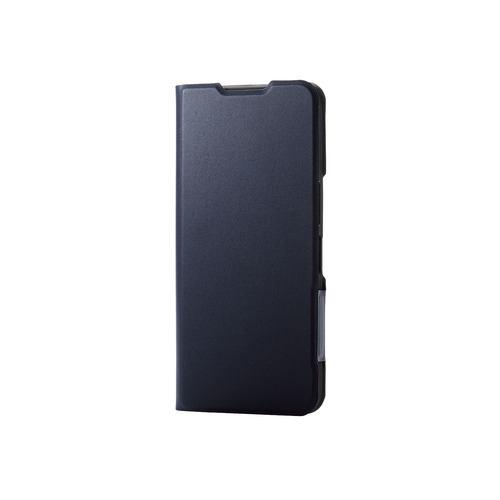 エレコム PM-S241PLFUNV AQUOS wish4 SH-52E ケース レザー カバー 手帳型 マグネット フラップ 薄型 スタンド機能