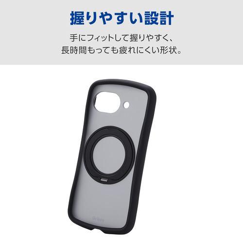 エレコム PM-P261GRSTKMBK Google Pixel 10a ケース ハイブリッド カバー MAGKEEP 回転式スタンド付 Grip