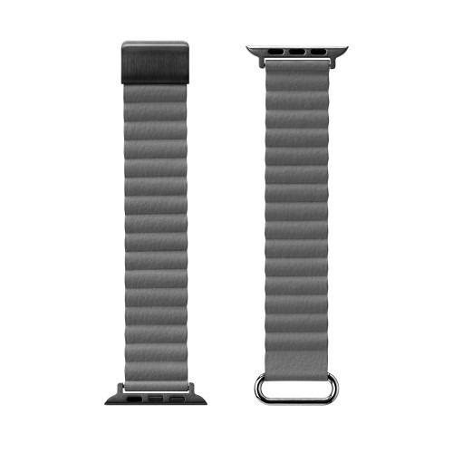 PGA PG-AW41MG04GY Apple Watch 41/40/38mm用 PUレザーマグネットバンド グレー