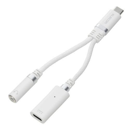 エレコム MPA-C35DSPDWH USB Type-C - 3.5mm変換ケーブル 高耐久 27W スマホ等対応 ホワイト