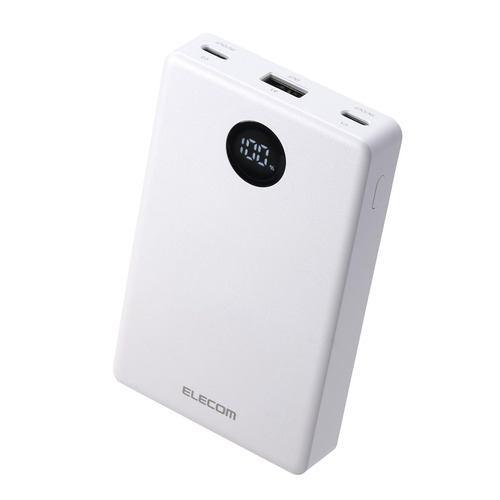 エレコム DE-C86-10000WH モバイルバッテリー 10000mAh 薄型 軽量 35W PSE適合 半固体リチウム 長寿命 スマホ Swi