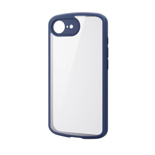 エレコム PM-A25STSLFCKNV iPhone 16e TOUGH SLIM LITE ケース フレームカラー 極限 メタルステッカー付