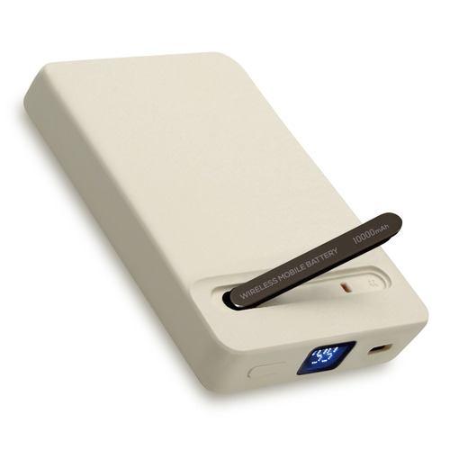 OSMA SSLC2W100-CCOW 準個体電池ワイヤレスモバイルバッテリー 2ポート USB PD対応 10000mAh ホワイト