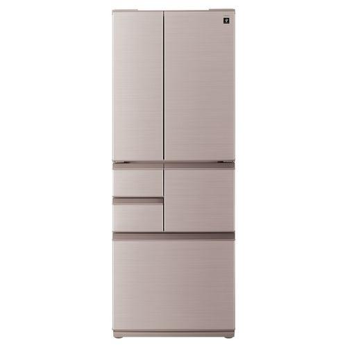 シャープ 冷蔵庫 502L 観音開き 6ドア 幅68.5cm プラズマクラスター 大容量冷凍室 新鮮冷凍 SJX504RN ベージュ系