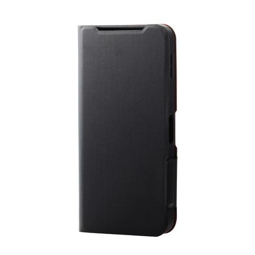 エレコム PM-S253PLFUBK AQUOS sense10 ( SH-53F ) ケース 手帳型 カバー マグネット フラップ ブラック