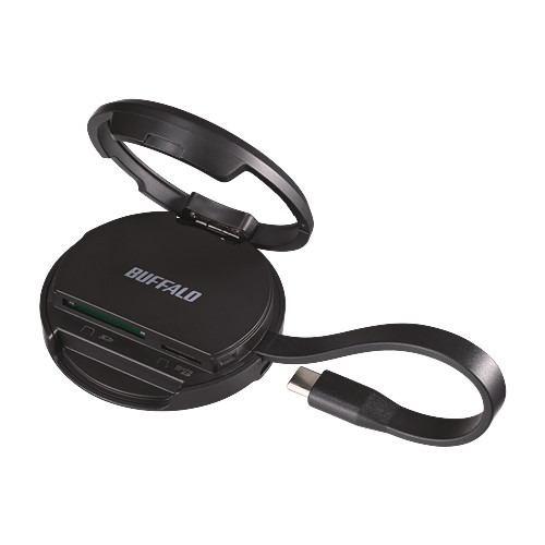 BUFFALO BSCR520MGBK MagSafe対応 カードリーダー Type-C接続 スマホ・タブレット対応
