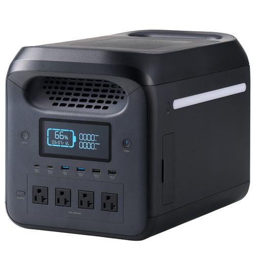 エレコム DE-PS1200PBK リン酸鉄 ポータブルバッテリー 1229Wh ブラック
