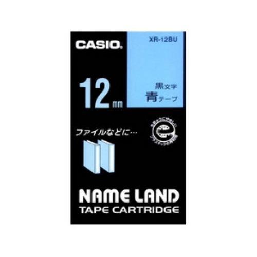 カシオ(CASIO) XR-12BU 青地テープ/黒文字 ネームランド用スタンダードタイプ