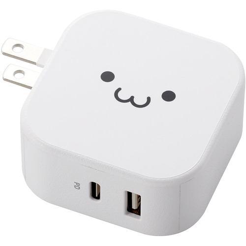 エレコム MPA-ACCP20WF USB Type-C 充電器 PD対応 合計出力32W タイプC ×1 タイプA ×1 Type C USB-C
