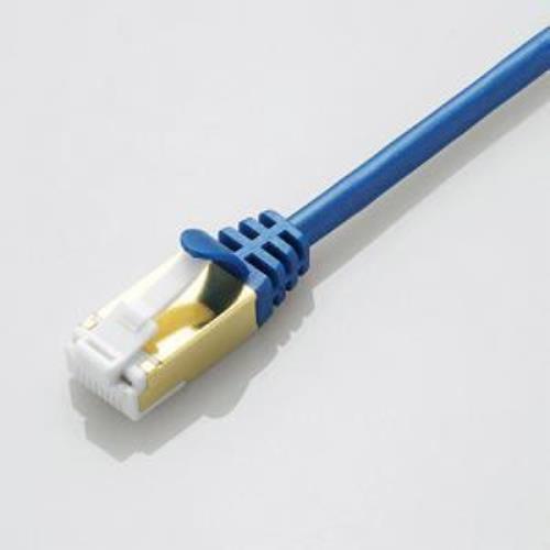 エレコム LD-TWSST/BM05 ツメ折れ防止スリムLANケーブル(Cat7対応) 0.5m ブルーメタリック