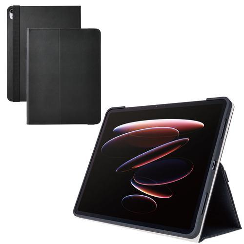 エレコム TB-A25XPLF2BK iPad Air ケース 13インチ ( M3/M2 ) ベルト付きフラップ カバー ブラック