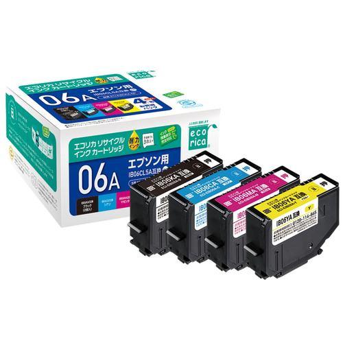 エコリカ ECI-EIB06A-5P エプソン IB06CL5A 互換 リサイクル インク カートリッジ 4色パック