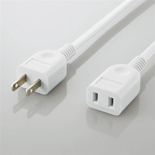 エレコム T-E2230 2ピンプラグ電源延長コード 3.0m