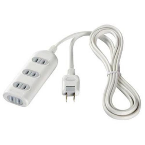 バッファロー 電源タップ シャッター付(4個口・2m) ホワイト BSTAPSH2420WH